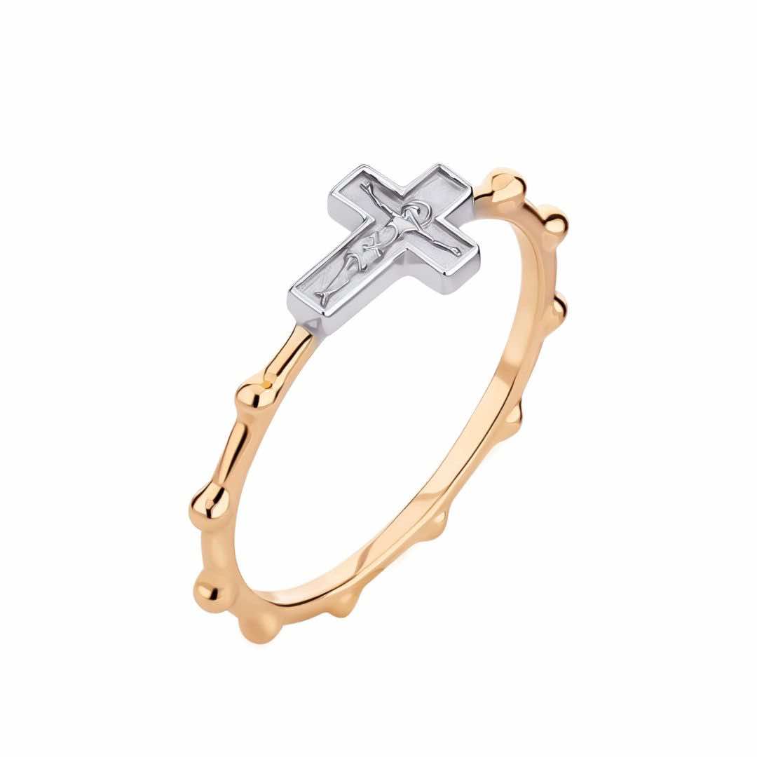 Rosary Ring in 14K/585 Rose Gold – Sapphire