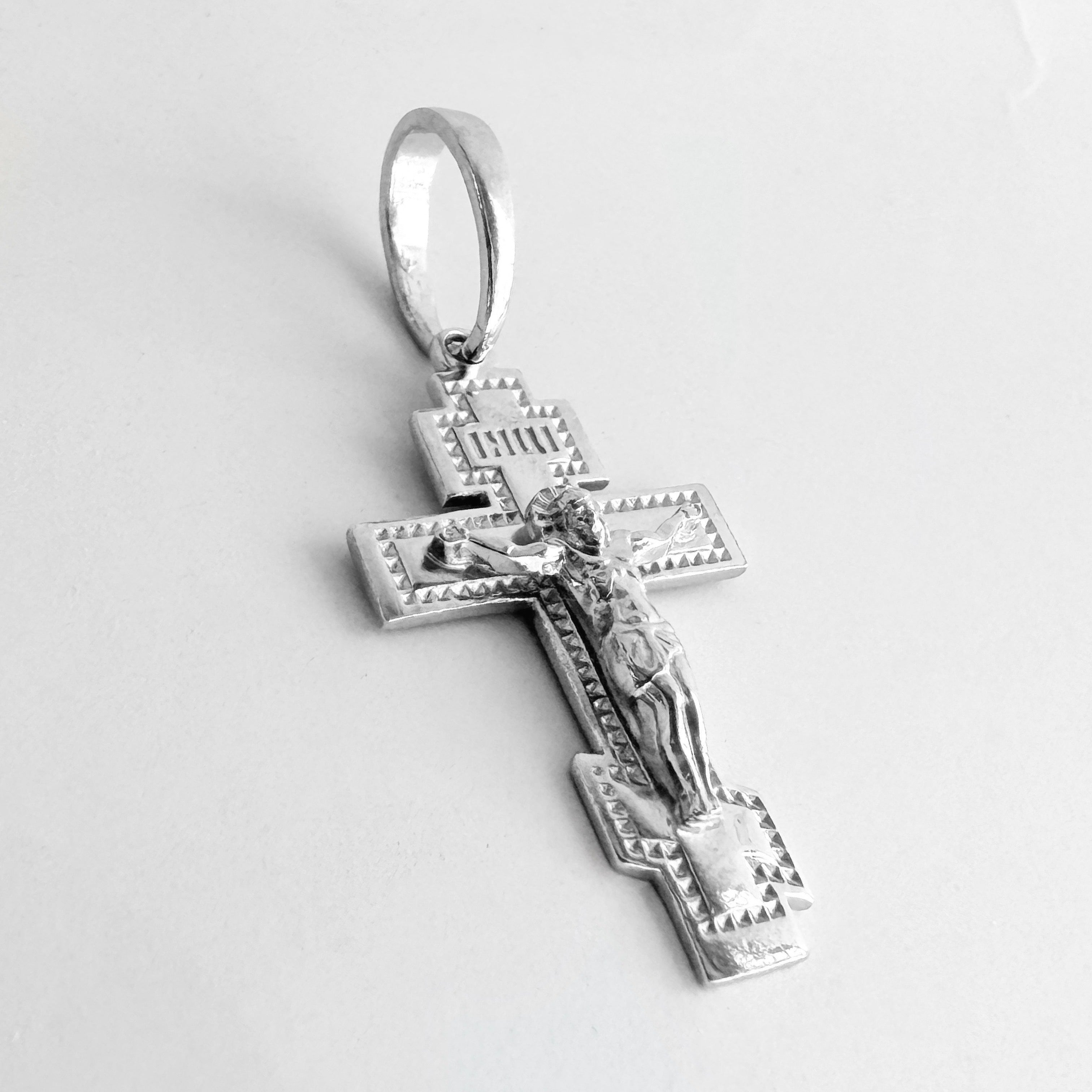 925 Sterling Silver Cross – Sapphire