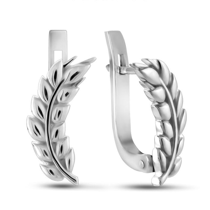 925 Sterling Silver Lever Back Earrings Wheat – Sapphire