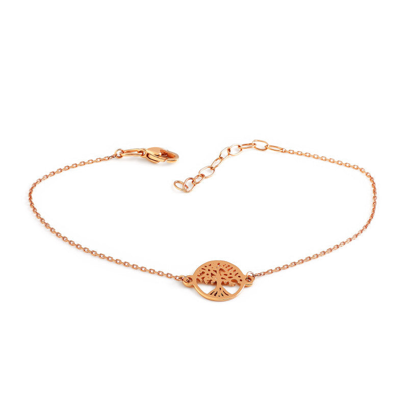 Bracelet in 14K/585 Rose Gold Tree of Life – Sapphire