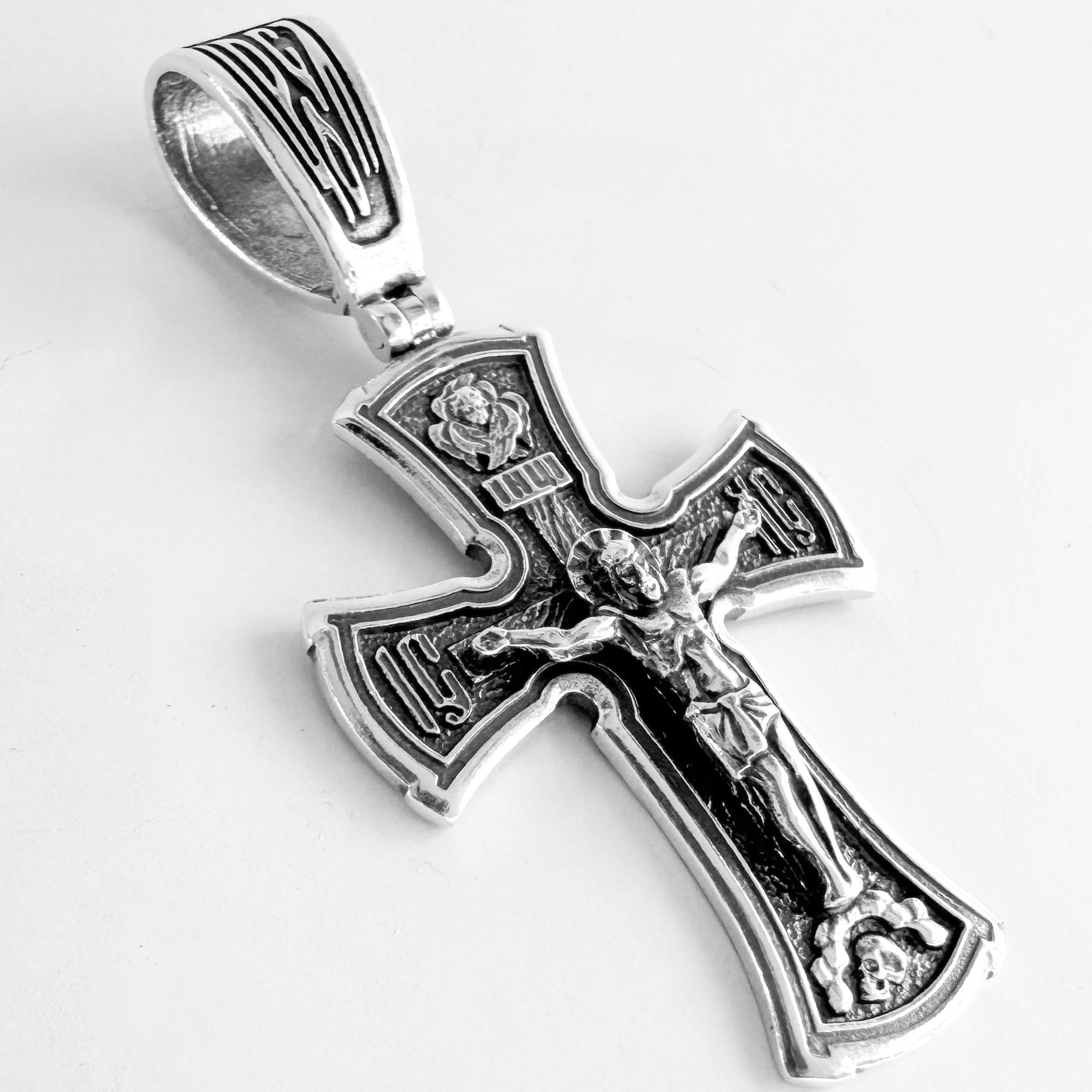 925 Sterling Silver Cross – Sapphire