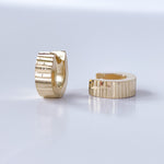 Hoop earrings in 14K yellow gold.