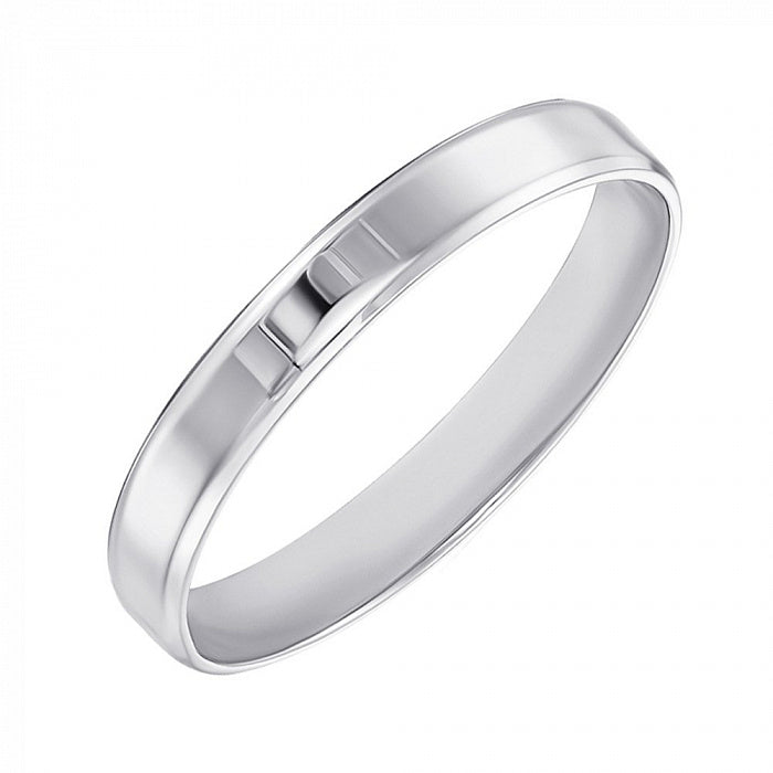 mm Modern Wedding Band/Ring in 14K/585 White Gold