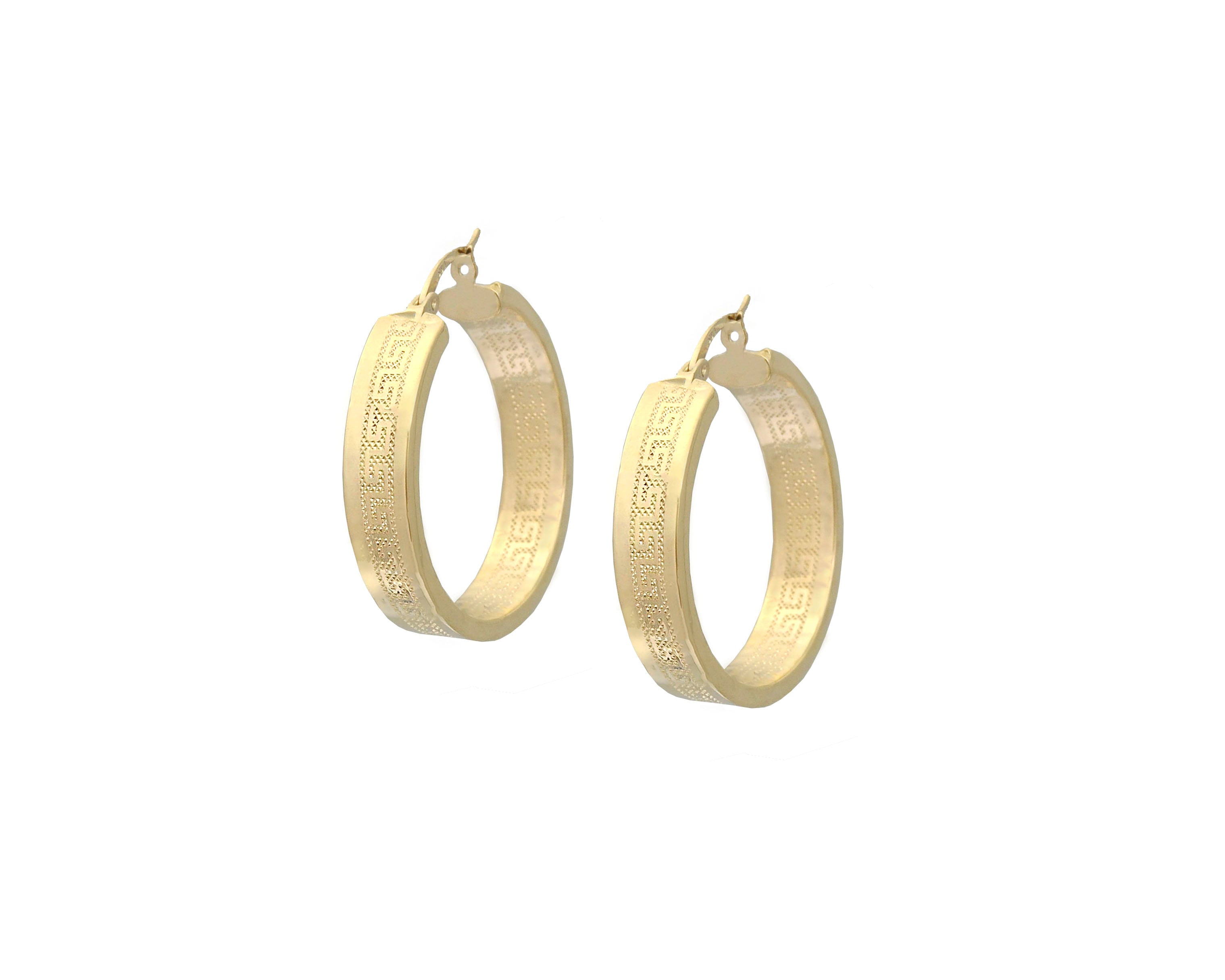 ピアス Golden Hoop Earrings 3 14KT Yellow Gold Shiny 3MM Tube Round Hoop Earrings 15MM